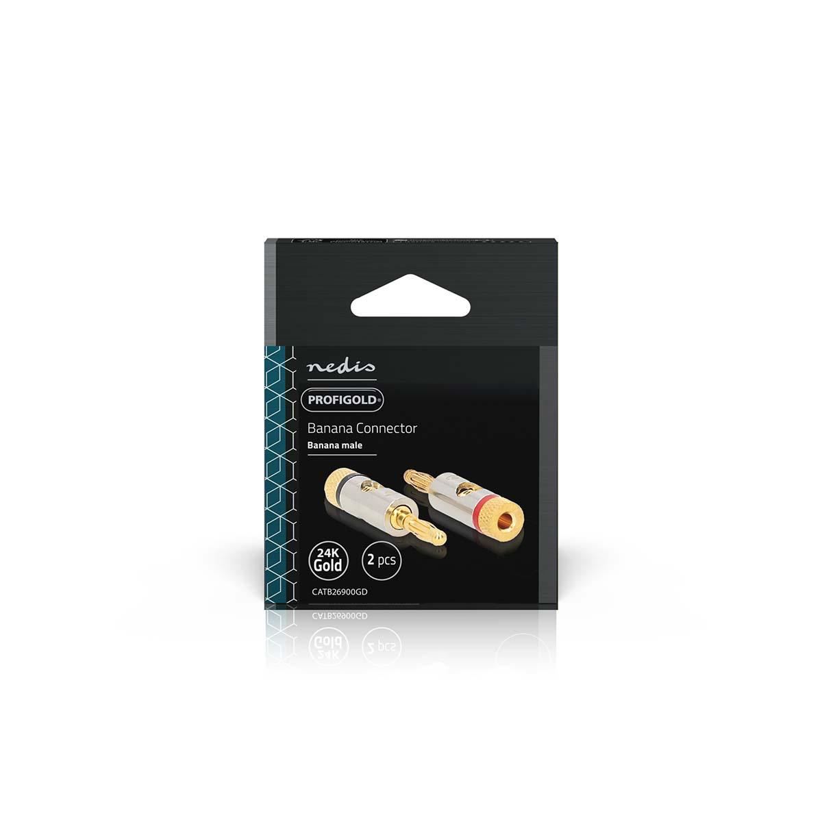 Fiche bananes mâle 4mm qualité pro 2 x pièces