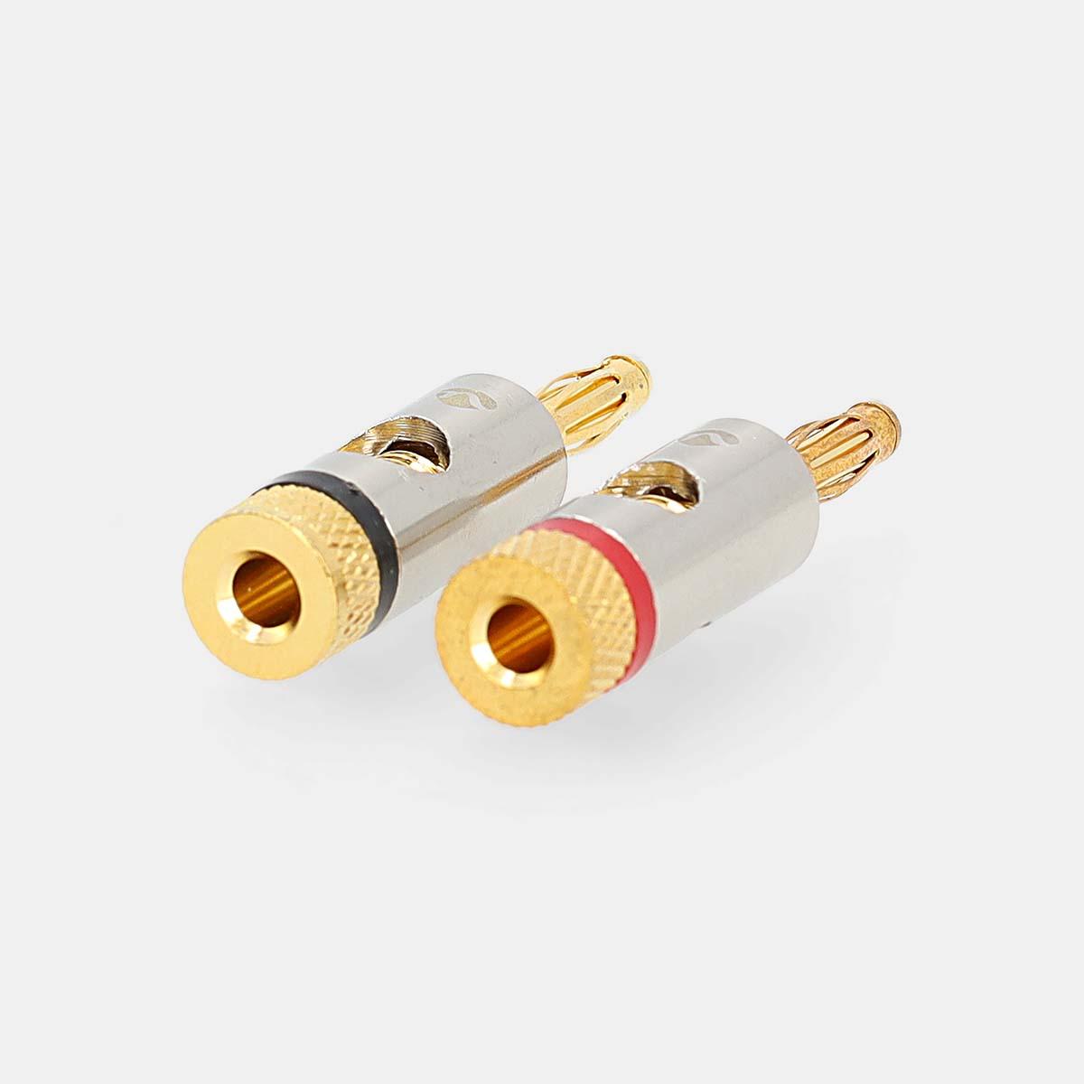 Fiche bananes mâle 4mm qualité pro 2 x pièces