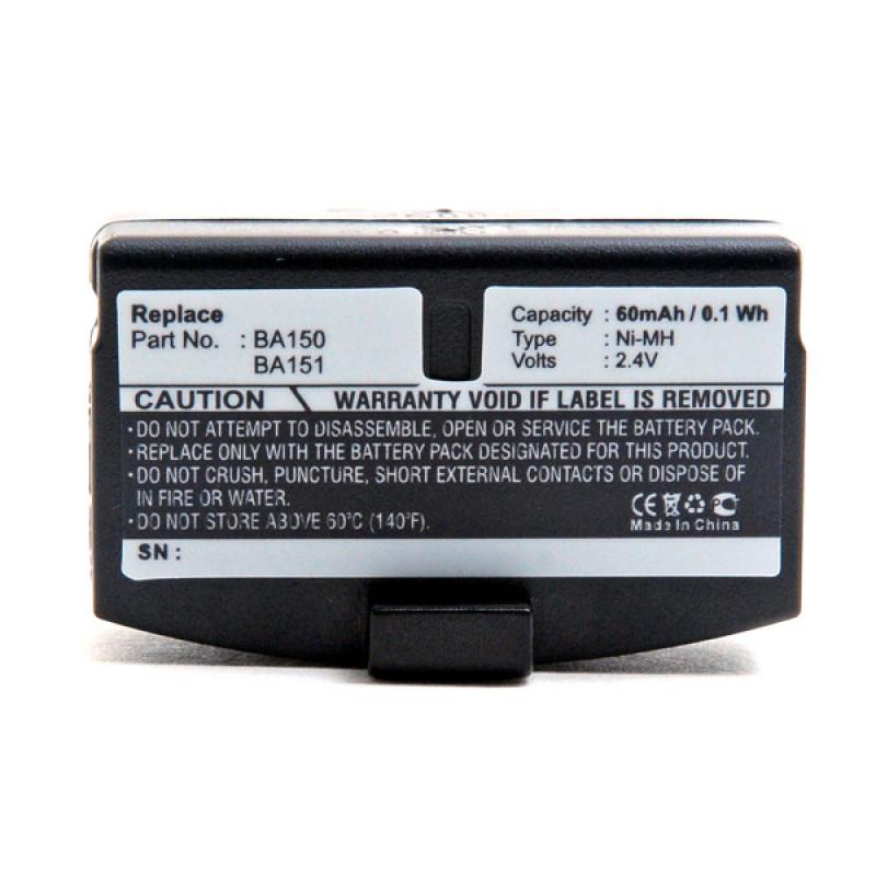 Accu nimh 2.4v 60ma remplacement pour ba150/ba151/ba152 pour casques sennheiser