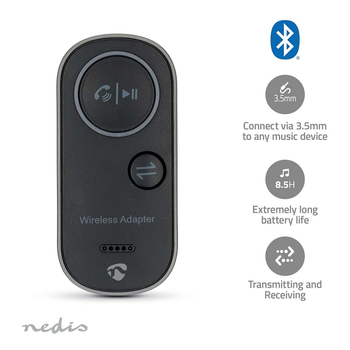 émetteur-récepteur bluetooth / jack 3.5mm / bluetooth 5.4 / alim usb-c / batterie 8.5h