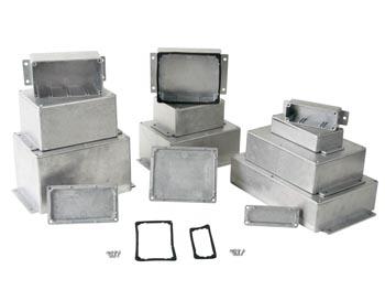 Boitier etanche ip65 en aluminium coule avec fixation 165 x 127 x 75 mm