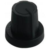 Bouton caoutchouc a jupe d=16 mm h=15 mm noir