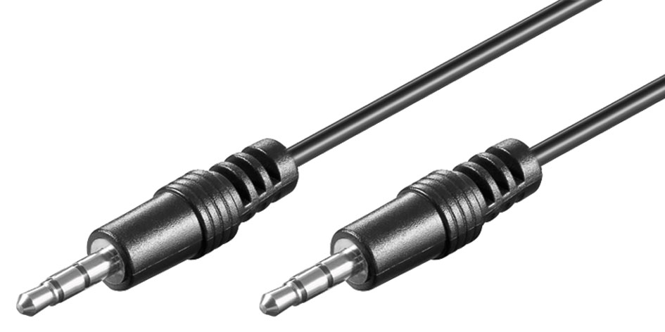 Cordon audio-vidéo jack mâle 3.5mm stéréo / jack mâle 3.5mm stéréo l=2.5m