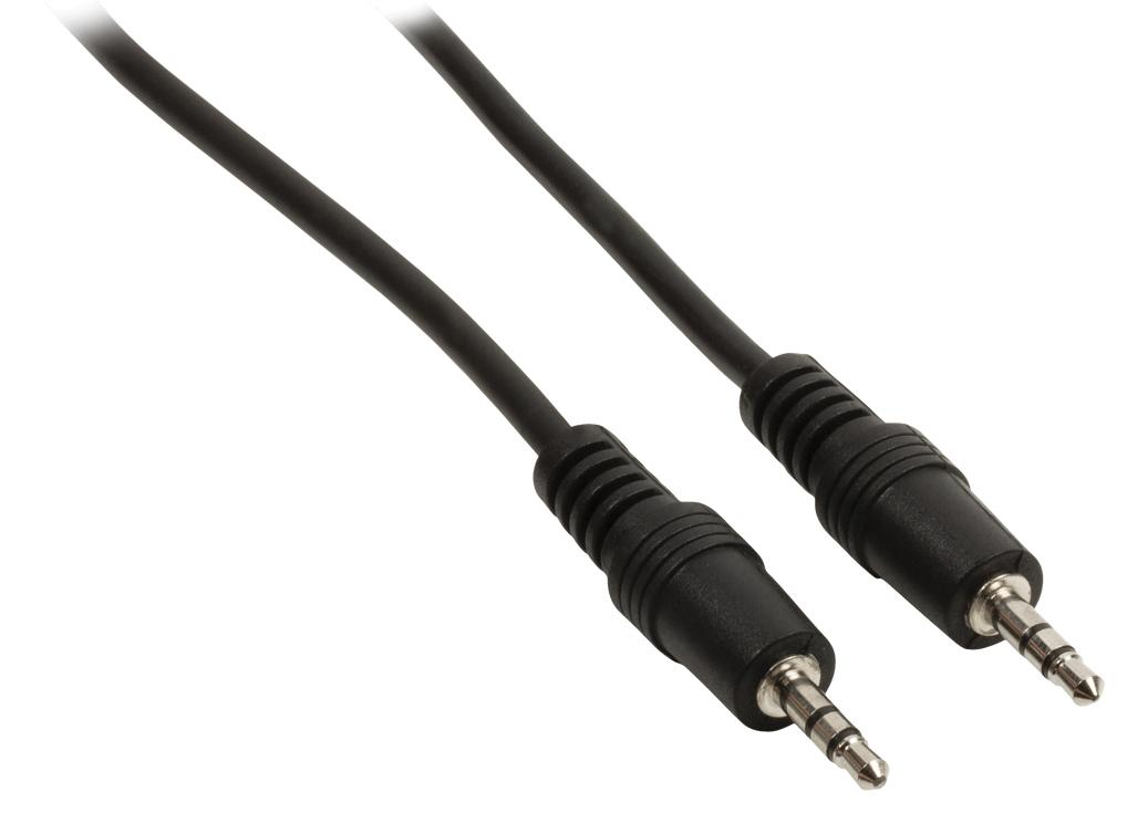 Cordon audio-video jack male 3.5mm stereo / jack male 3.5mm stereo l=0.5m slim