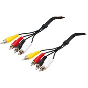 Cordon audio-vidéo 4 x rca mâle / 4 x rca mâle l=1.50m