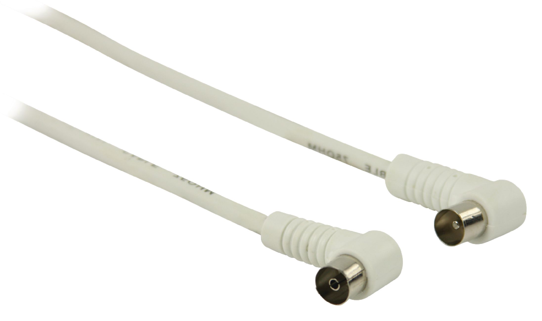 Cordon télévision tv 9.5mm mâle / tv 9.5mm femelle l=5m fiches coudees