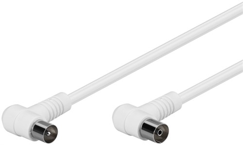 Cordon télévision tv 9.5mm mâle / tv 9.5mm femelle l=5m fiches coudees