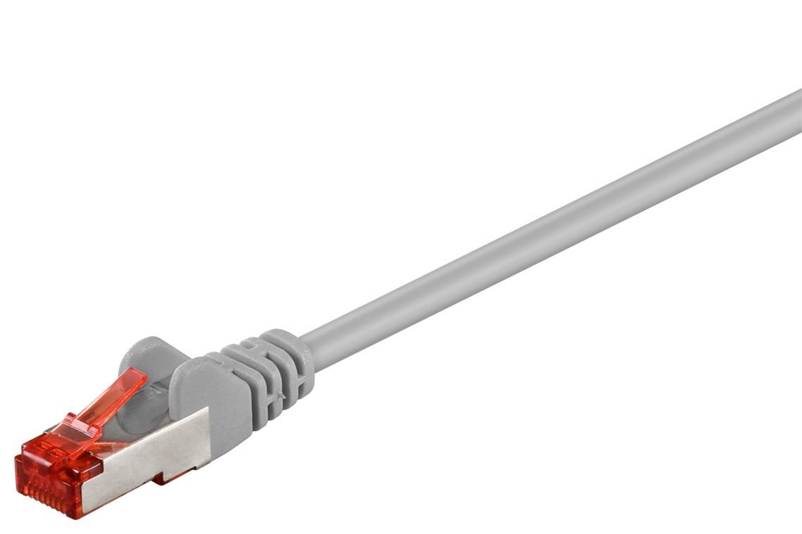 Cordon ethernet cat 6 rj45 mâle-mâle / s/ftp / l=15m / gris