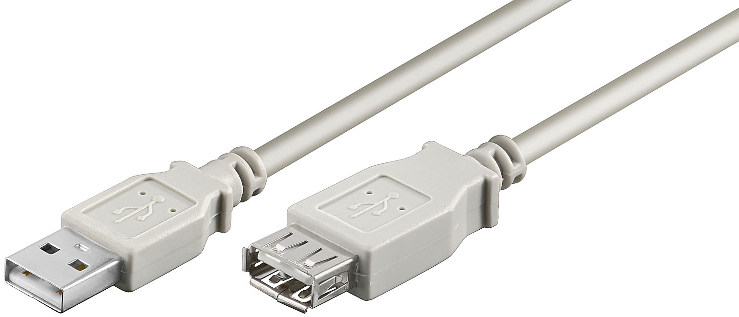 Cordon informatique usb a male 2.0 hi-speed / usb a femelle 2.0 hi-speed l= 1.80m