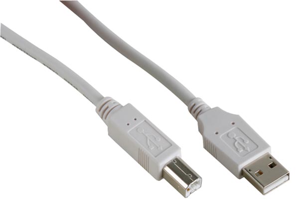 Cordon informatique usb a male 2.0 hi-speed / usb b male 2.0 hi-speed l= 5m