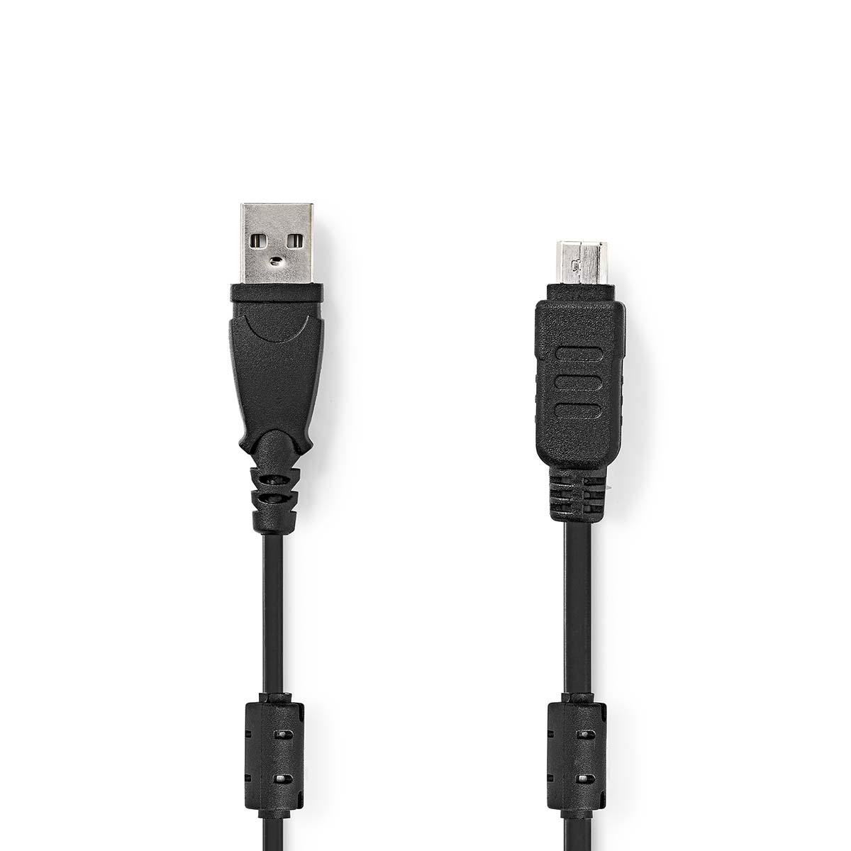 Cable usb-a 2.0 vers connecteur olympus 12 pins l=2m  (appareil photo)