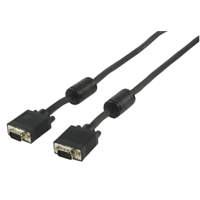 Cordon informatique vga mâle / vga mâle double blindage + ferrite l=20m                     i