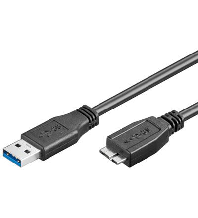 Cordon informatique usb-a mâle / micro usb-b l=3m (standard usb3.0)