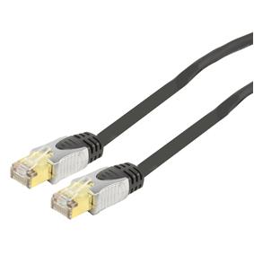 Cordon informatique haut de gamme cat5e droit rj45 male / rj45 male l=3m