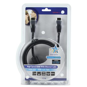 Cordon haut de gamme audio-vidéo hdmi mâle/mâle 1.4 ethernet l=1.50m