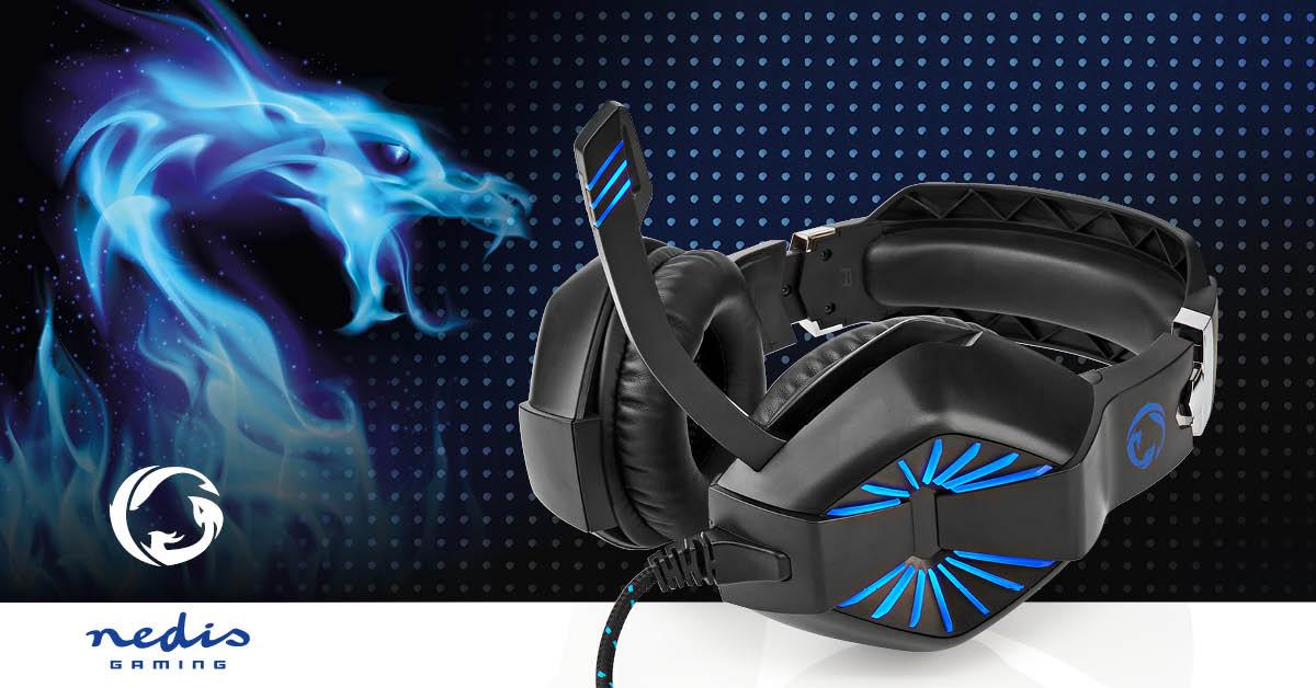 Casque de jeu avec microphone + son haute qualité / usb + jack 3.5mm x2 / eclairage led