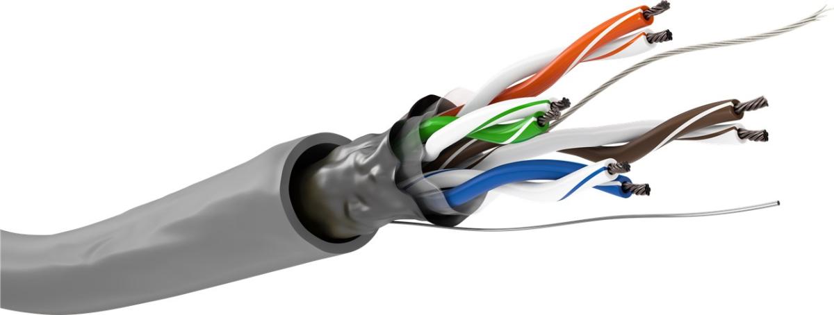 Câble réseau cat 5e, u/utp, gris l= 1m
