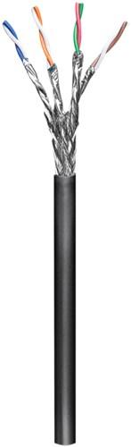 Cable reseau blinde 4 paires torsadees monobrin  cat6 ftp ( pimf ) l=1m pour l'exterieur