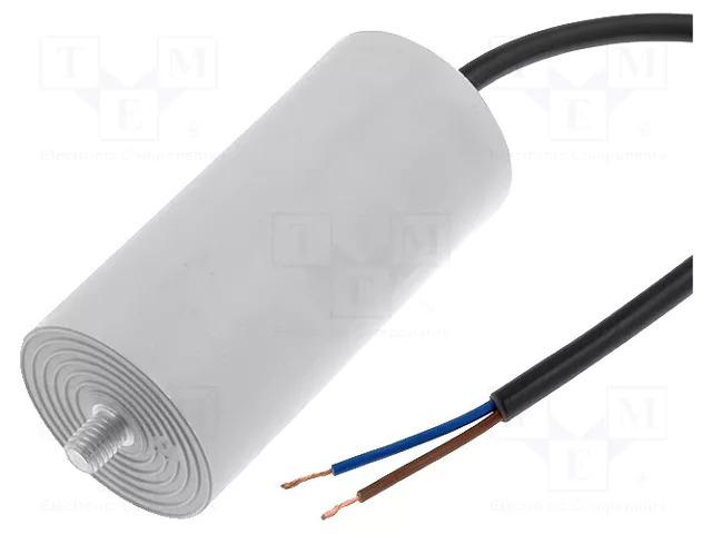 Condensateur moteur sorties a fils 3uf 450v Ø28x55mm