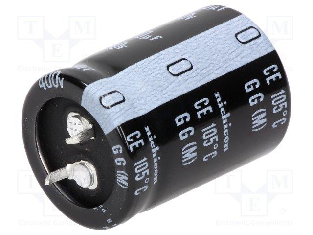 Condensateur chimique radial 270uf 450v 105° 35x35mm snap-in