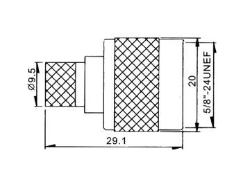 Fiche n male a sertir pour cable rg59/u d=6.2mm 75 ohms