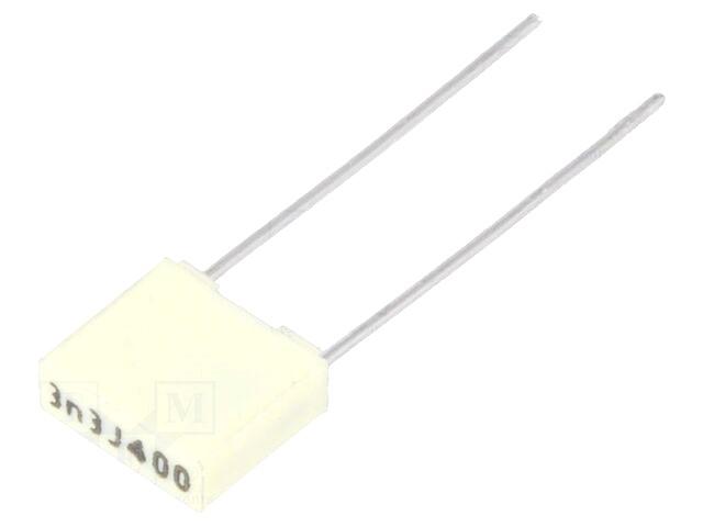 Condensateur polyester mkt 3.3nf 400v pas 10mm