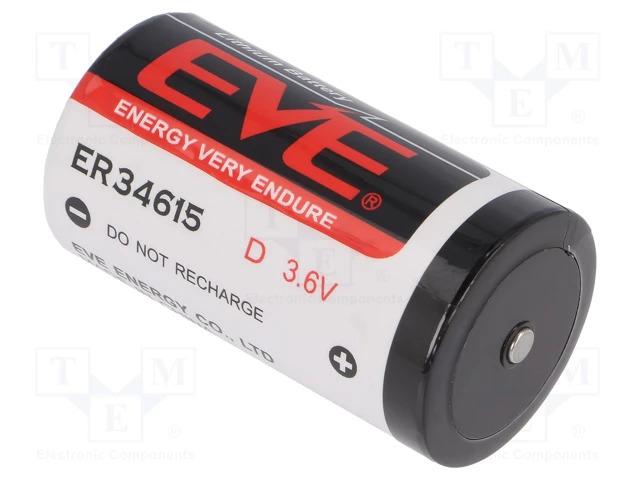 E44-Pile lithium 3.6v 16500ma r20 (d) er34615 (33.6 x 60mm) à 14