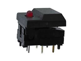 Digitast noir avec led rouge 12 x 17.5 x 8 mm