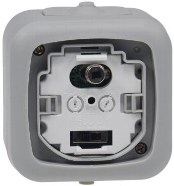 Détecteur pir étanche ip44  500w alim: 230v temps reglabe : 5 sec a 10 min