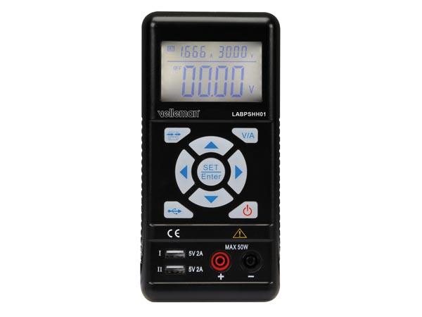 Alimentation de laboratoire portable à découpage 0-30 vcc / 0-3.75 a max / avec afficheur lcd
