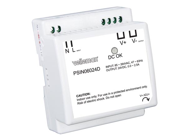 Alimentation à découpage - 60w - 24vcc -2.5a - rail din 93x78x 35mm
