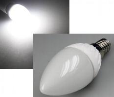 Lampe e14 - a   leds  5w - blanc neutre - 4000°k - 420 lumens - 230v - flamme 37 x 99 mm