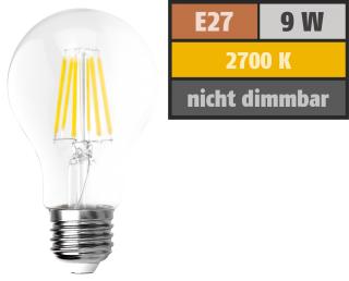 Ampoule a filament led e27 style retro 9w blanc chaud 2700k 1055 lumens 60x110mm