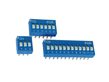 Interrupteur dip 6 positions pas 2.54mm 50ma/12vdc