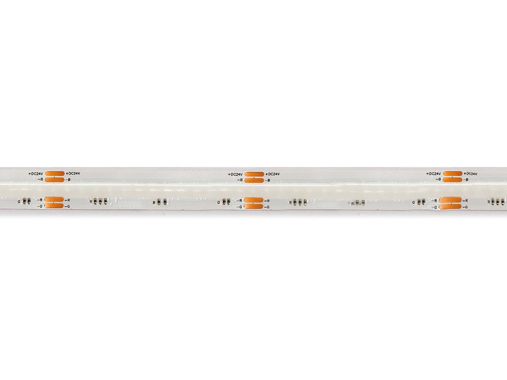 Ruban led cob rgb pro : led cri90 24v ip 20 9w/m 5m