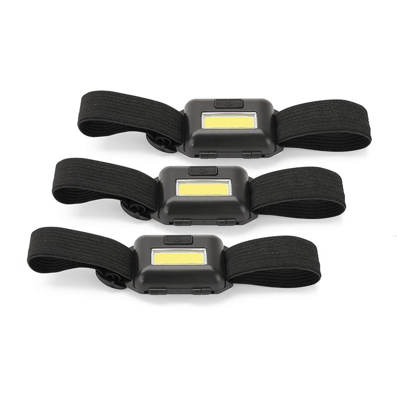 Lampe frontale (set de 3) - led cob 3w