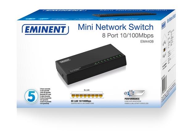 Commutateur de réseau à 8 ports 10/100mbps