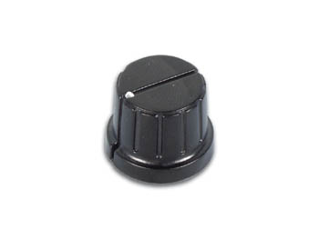 Bouton plastique noir d=20mm h=15mm