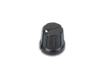 Bouton plastique noir d=15mm h=14mm