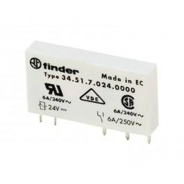 Relais miniature serie 3451 finder 24v 1rt 6a 28x15x5mm 3390 ohms