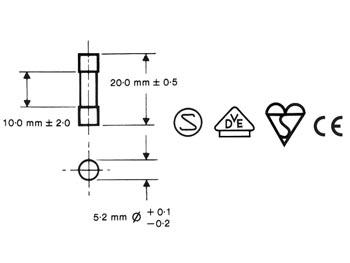 Fusible 5 x 20mm retarde 4a (10pcs/boite)