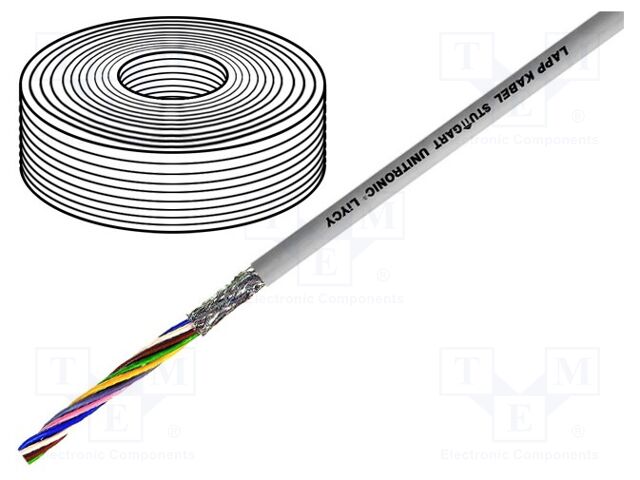 Cable blindé 6 conducteurs/  6 x 0,14mm2 / 350v / l=1m