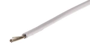 Fil de cablage - blanc - multibrin ( 32 x 0.2mm ) 1.0mm2 d=2.5mm l=10m