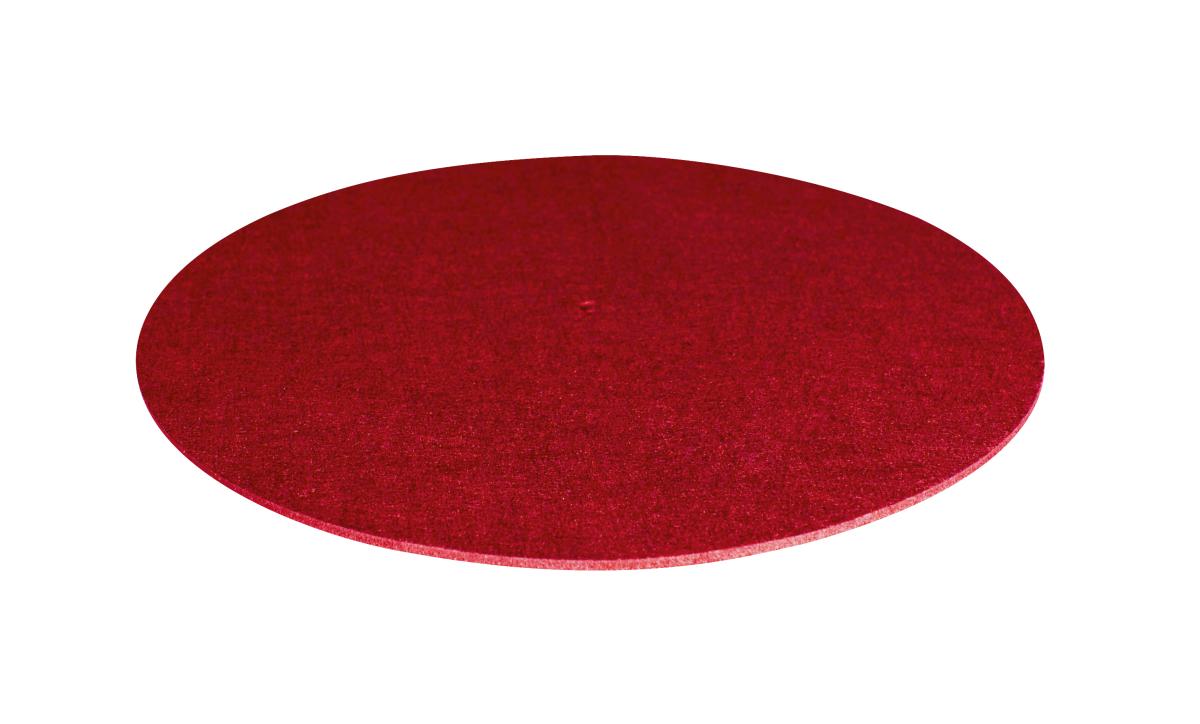 Feutrine rouge pour plateau tournant. diamètre 300 mm. hauteur 3 mm.