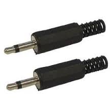 Lot de 2 x fiche jack 3.5mm male mono standard