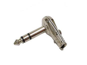 Blister de 2 x fiche jack 6.35mm male stereo coude