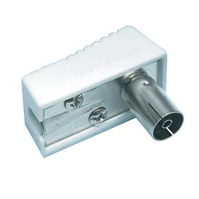 Blister de 2 x fiches tv femelle 9.5mm coudes
