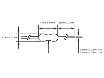 Pico-fuse d=2.4 mm l=7 mm 1,5a