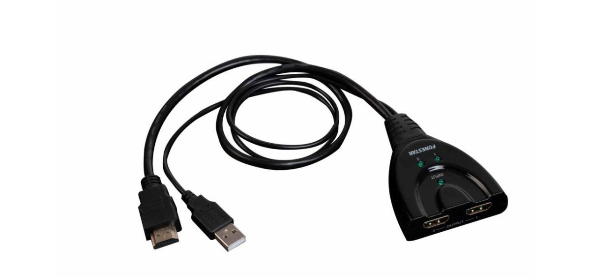 Splitter repartiteur hdmi 1 entrée vers 2 sorties 4k hdmi 1.4 alimentation usb