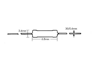 Fusible resistance 100r 1/2w 250v